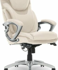 Serta - Bryce Bonded Leather Executive Office Chair with AIR Technology - Cream