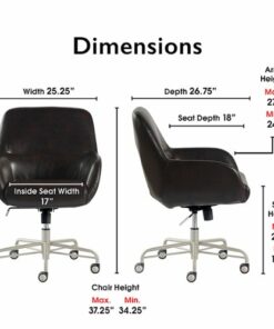 Finch - Forester Modern Bonded Leather Office Chair - Dark Brown