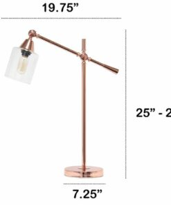 Lalia Home Vertically Adjustable Desk Lamp - Rose Gold