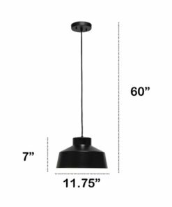 Lalia Home Industrial Barn Pendant - Black