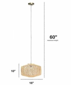 Lalia Home Circular Rattan Pendant - Rattan