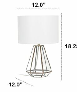 Lalia Home Transparent Triagonal Table Lamp - Brass