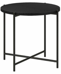 Camden&Wells - Loretta Side Table - Blackened Bronze/Black Grain