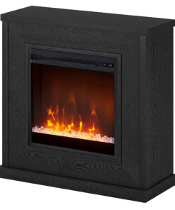 Camden&Wells - Santos Crystal Fireplace - Black Grain