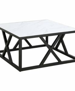 Camden&Wells - Jedrek Coffee Table - Blackened Bronze/Faux Marble