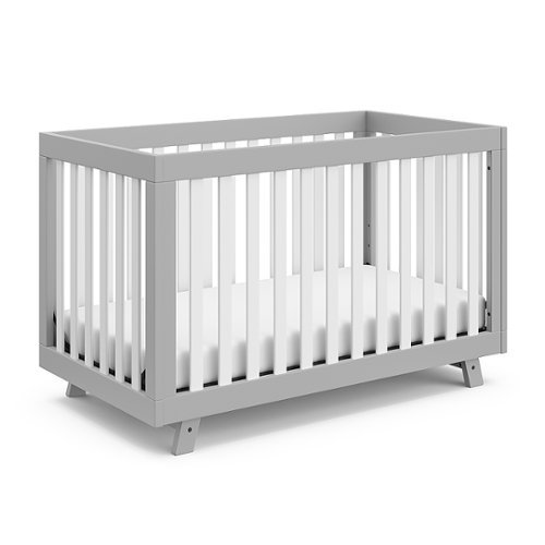 Storkcraft - Beckett 3-in-1 Convertible Crib - Pebble Gray/White