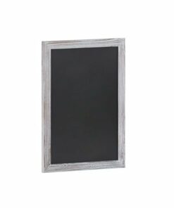 Flash Furniture - Canterbury 18"W x 0.75"D x 24"H Magnetic Wall Mounted Chalkboard - White Washed