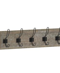 Flash Furniture - Daly 24"W x 3.1"D x 6.5"H Coat Rack - Weathered Brown Wood