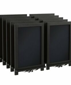 Flash Furniture - Canterbury 12"W x 1.88"D x 17"H Magnetic Tabletop Chalkboard (set of 10) - Black