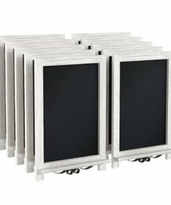 Flash Furniture - Canterbury 12"W x 1.88"D x 17"H Magnetic Wall Mounted Chalkboard (set of 10) - White Wash