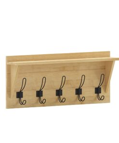 Flash Furniture - Daly 24"W x 3.1"D x 6.5"H Coat Rack - Rustic Brown
