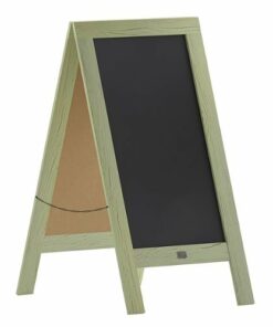 Flash Furniture - Canterbury 20"W x 2-26"D x 40"H Magnetic A-Frame Chalkboard - Rustic Green