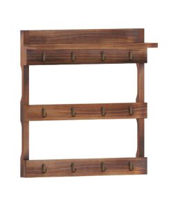 Flash Furniture - Campbell 20"W x 5.12"D x 20"H Mug Rack - Rustic Brown