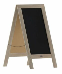 Flash Furniture - Canterbury 20"W x 2-26"D x 40"H Magnetic A-Frame Chalkboard - Weathered Brown 0