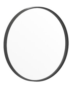 Flash Furniture - Jennifer 27.5" Round Wall Mounted Mirror - Black