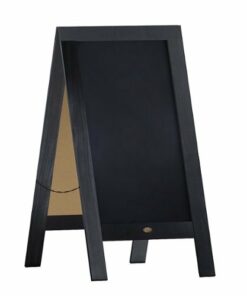 Flash Furniture - Canterbury 20"W x 2-26"D x 40"H Magnetic A-Frame Chalkboard - Black 0