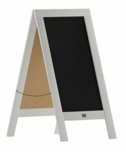 Flash Furniture - Canterbury 20"W x 2-26"D x 40"H Magnetic A-Frame Chalkboard - Solid White 0