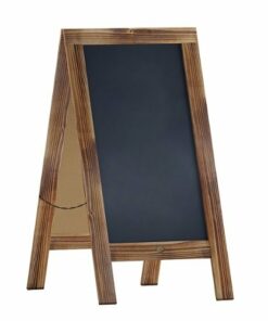 Flash Furniture - Canterbury 20"W x 2-26"D x 40"H Magnetic A-Frame Chalkboard - Rustic Brown 1