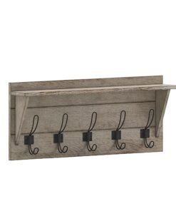 Flash Furniture - Daly 24"W x 4.33"D x 10"H Coat Rack - Rustic Brown