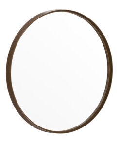 Flash Furniture - Jennifer 27.5" Round Wall Mounted Mirror - Brushed Bronze