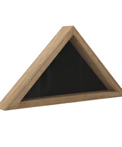 Flash Furniture - Sheehan 17.5"W x 3"D x 12.5"H Flag Case - Weathered Brown Wood
