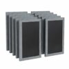 Flash Furniture - Canterbury 11"W x 0.75"D x 17"H Magnetic Wall Mounted Chalkboard (set of 10) - Rustic Grey
