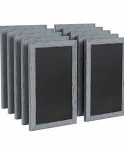 Flash Furniture - Canterbury 11"W x 0.75"D x 17"H Magnetic Wall Mounted Chalkboard (set of 10) - Rustic Grey