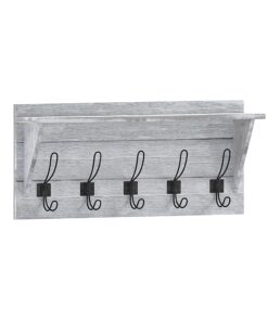 Flash Furniture - Daly 24"W x 4.33"D x 10"H Coat Rack - White Wash