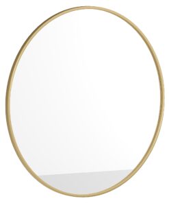 Flash Furniture - Julianne 36" Round Wall Mounted Mirror - Gold
