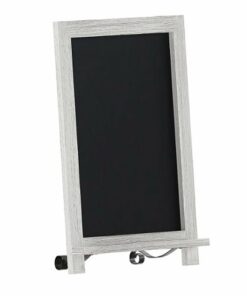 Flash Furniture - Canterbury 12"W x 1.88"D x 17"H Magnetic Tabletop Chalkboard - White Wash