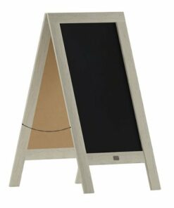Flash Furniture - Canterbury 20"W x 2-26"D x 40"H Magnetic A-Frame Chalkboard - Solid White 1