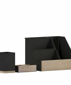 Flash Furniture - Comerford 9.75"W x 6"D x 7.25"H Desk Organizer - Black