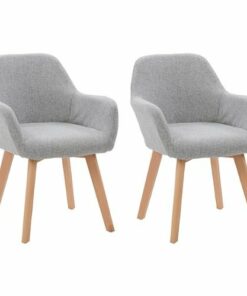 CorLiving - Ayla Upholstered Side Chair - Light Grey
