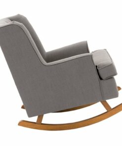 CorLiving - Boston Tufted Fabric Rocking Chair - Light Grey
