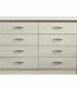 CorLiving - Newport 8 Drawer Dresser - White Washed Oak
