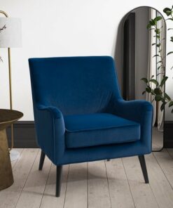 CorLiving - Elwood Modern Accent Chair - Dark Blue