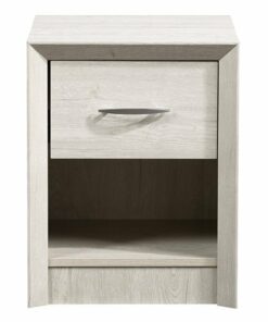 CorLiving - Newport 1 Drawer Nightstand - White Washed Oak