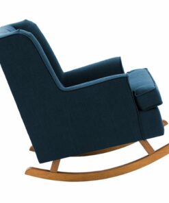CorLiving - Boston Tufted Fabric Rocking Chair - Navy Blue