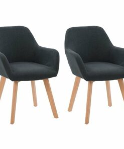 CorLiving - Ayla Upholstered Side Chair - Dark Grey