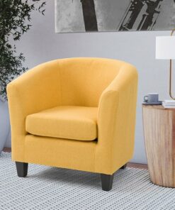 CorLiving - Elwood Tub Chair - Yellow
