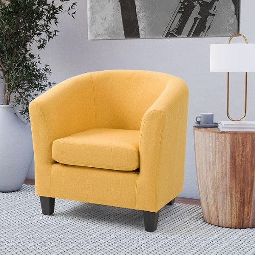 CorLiving - Elwood Tub Chair - Yellow