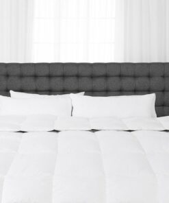 CorLiving - Valencia Square Tufted Upholstered King Headboard - Grey