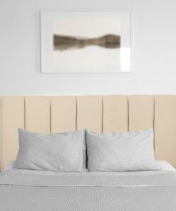 CorLiving - Helena Channel Tufted Velvet Full/Double Headboard - Cream