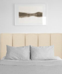 CorLiving - Helena Channel Tufted Velvet Twin Headboard - Cream