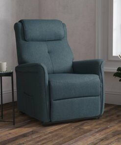 CorLiving - Ashley Power Lift Fabric Recliner - Blue