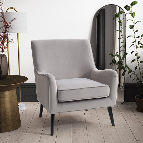 CorLiving - Elwood Modern Accent Chair - Grey