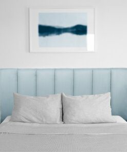 CorLiving - Helena Channel Tufted Velvet Full/Double Headboard - Light Blue