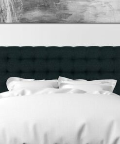CorLiving - Valencia Square Tufted Upholstered Queen Headboard - Blue