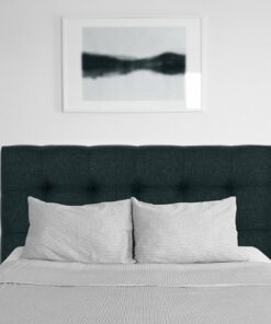 CorLiving - Valencia Square Tufted Upholstered Twin Headboard - Blue