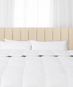 CorLiving - Helena Channel Tufted Velvet King Headboard - Cream